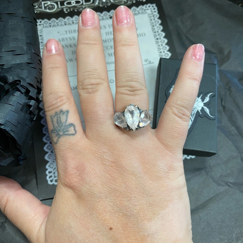 Bloodmilk Jewels Oversized Rose Quartz Persephone Diadem